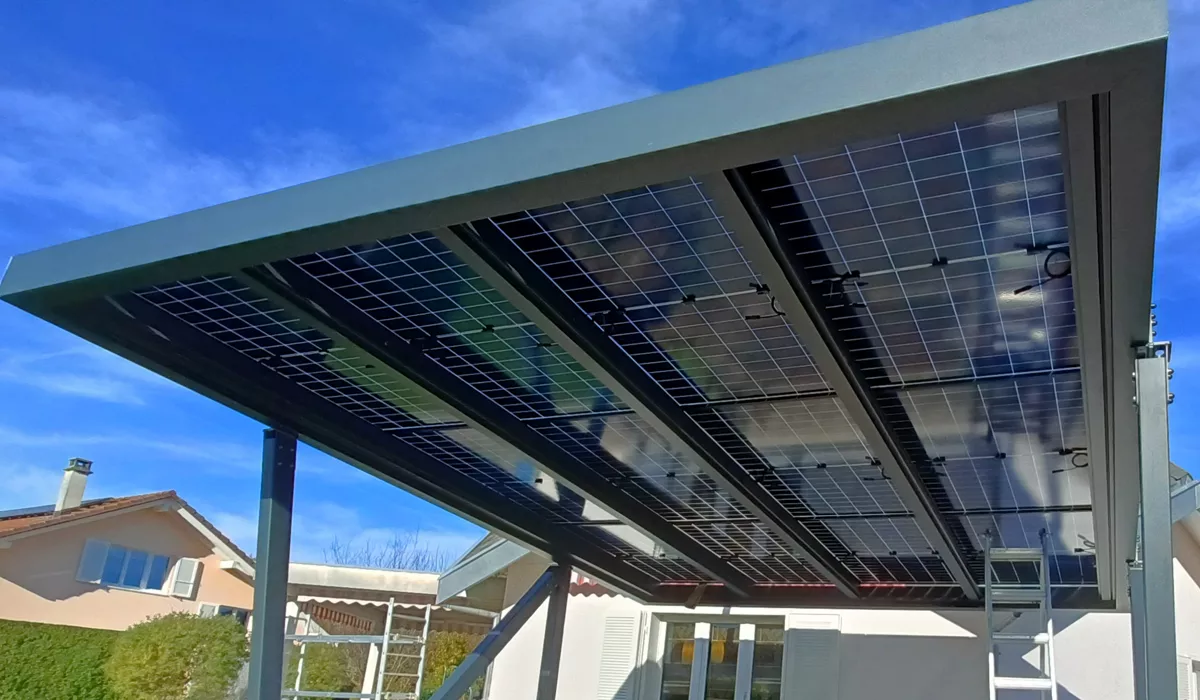 installation carport solaire à Rossens